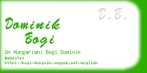 dominik bogi business card